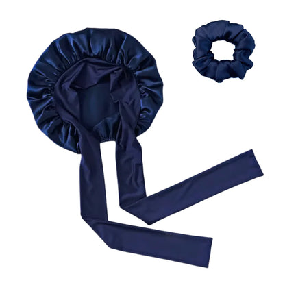 100% Silk Bonnet and Silk scrunchie set for hair